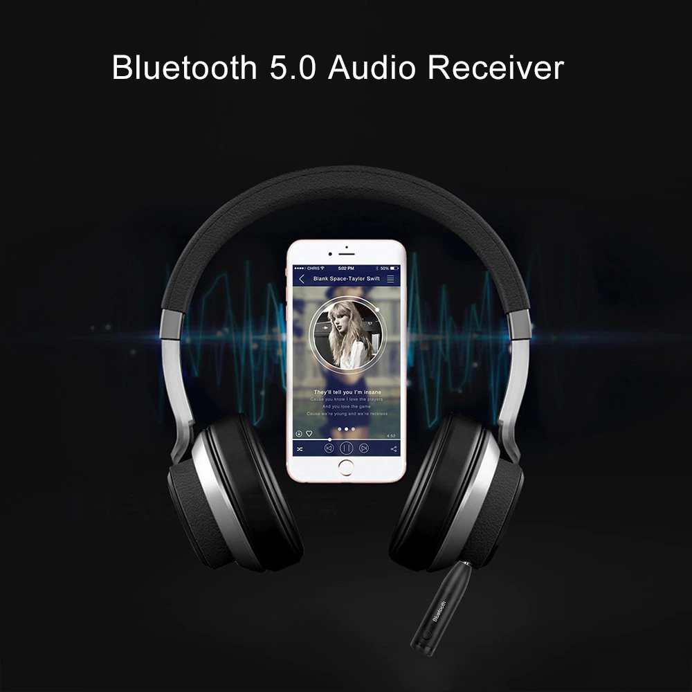 Ресивер Bluetooth 50 PALMEXX H011 в разъём AUX 35mm аккумулятор громкая связь