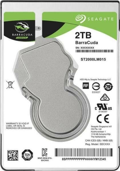 Жесткий диск для ноутбука 2.5 2 Тb 5400rpm 128Mb Seagate ST2000LM015 SATA III 6 Gb/s