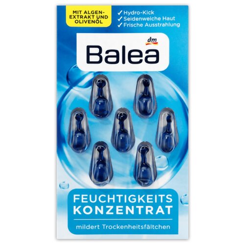 Сыворотка для лица Balea с витамином E, увлажняющая, 7шт.
