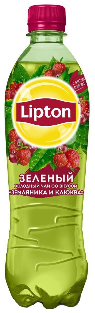 Lipton Ice Tea Земляника-клюква холодный чай, 1 штука по 0,5 л - фотография № 2