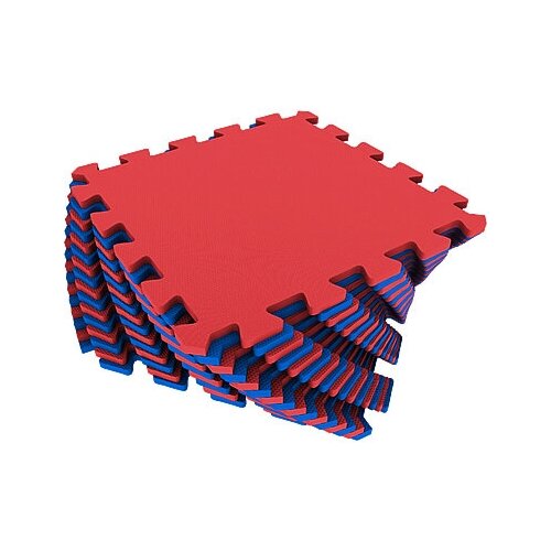 Набор мягких плиток (коврик-пазл) 25х25х0.9 см , красно-синий
