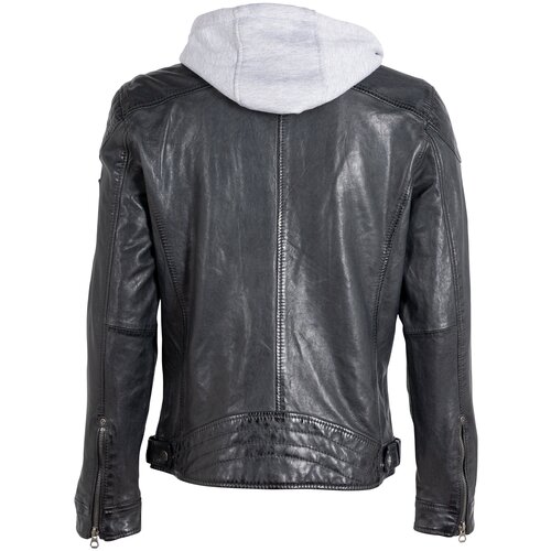 фото Кожаная куртка gipsy, размер xl, синий