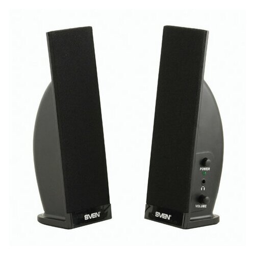 Колонки компьютерные SVEN 230 20 2х2 Вт пластик черные SV-0110230BK 165100₽