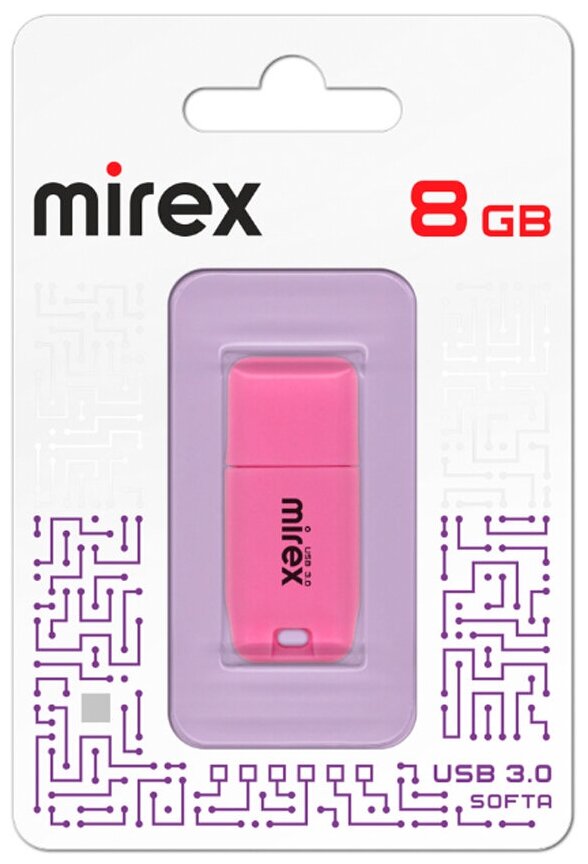 Накопитель USB 3.0 8GB Mirex розовый - фото №1