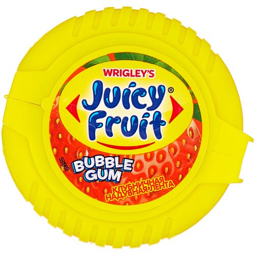 фото Жевательная резинка juicy fruit клубничная надувная лента 30 г