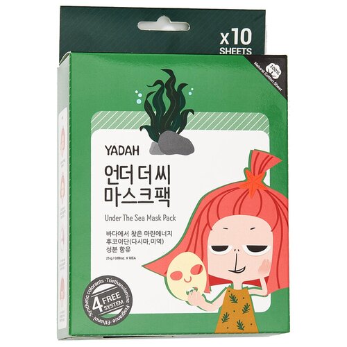 Yadah тканевая маска Under the sea mask pack, 25 г, 10 мл