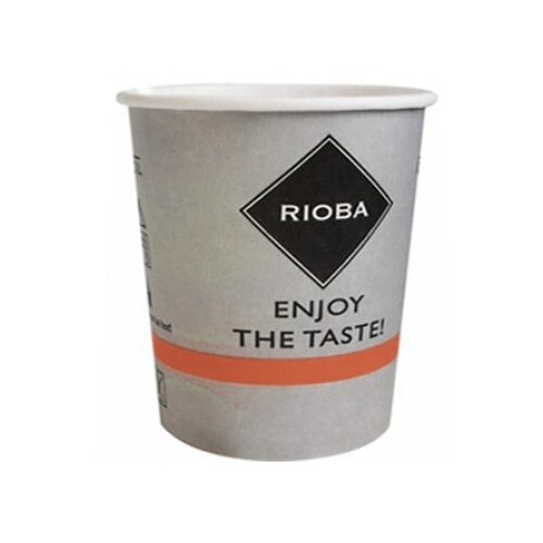 Rioba Стакан одноразовый бумажный Coffee To Go, 100 мл, 80 шт., серый