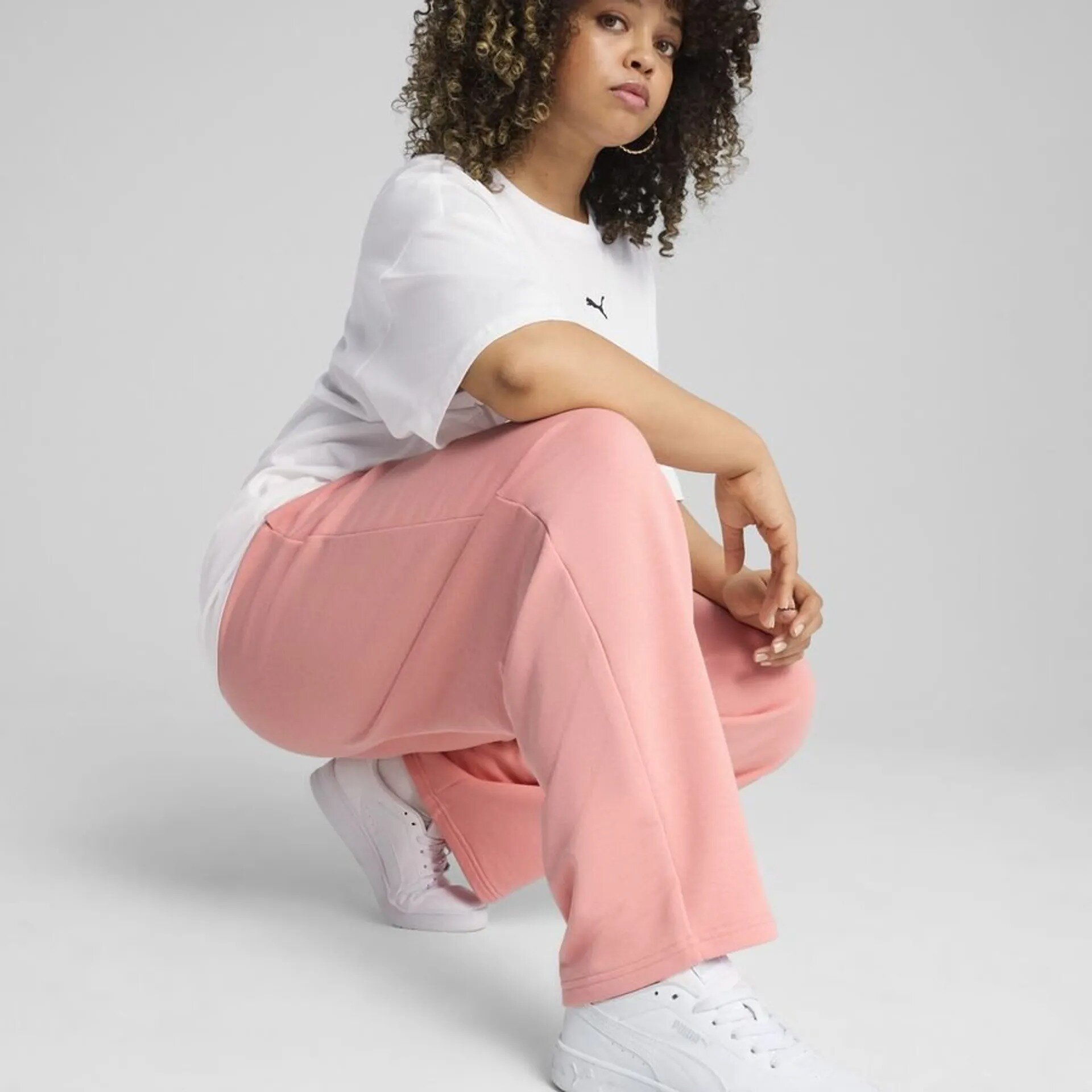 Брюки спортивные PUMA ESS No.1, размер M, розовый — фото 1