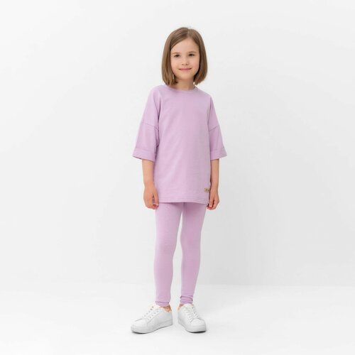 Комплект одежды Minaku, футболка и легинсы, размер 30, фиолетовый