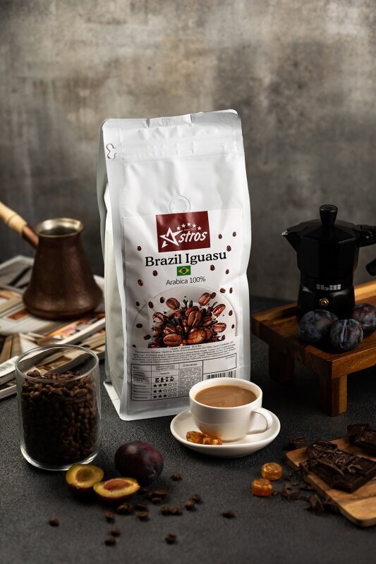 Кофе в зернах Astros Brazil Iguasu 100% арабика 1 кг