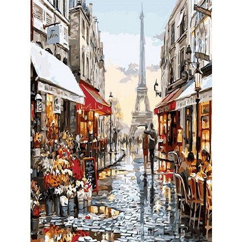 Картина по номерам Вдвоем по Парижу 40х50 см