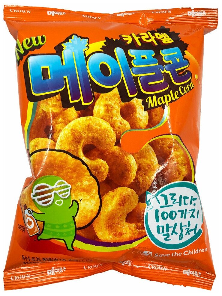 фото Кукурузные чипсы в карамели Corn caramel maple с кленовым сиропом