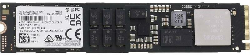 Накопитель SSD M.2 22110 Samsung PM9A3 960GB NVMe PCIE Gen4 x4 5000/1400MB/s IOPS 550K/60K MTBF 2M OEM - фото №5