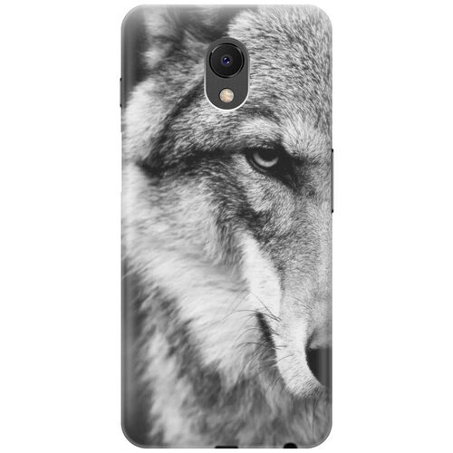 фото Cиликоновый чехол на meizu m6s / мейзу м6 эс с принтом "спокойный волк" gosso
