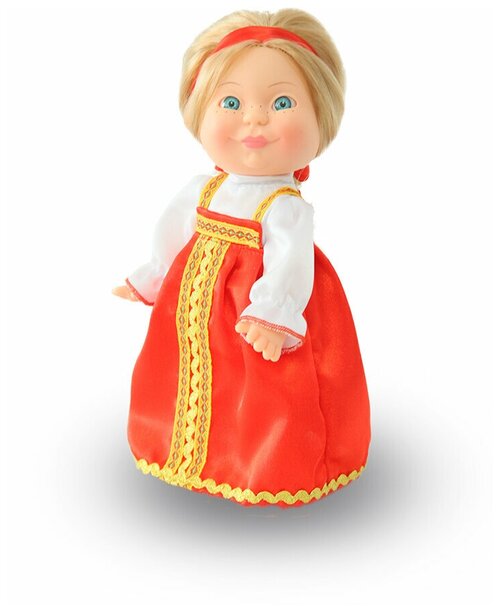 Кукла Весна Веснушка в русском костюме (девочка), 26 см, В2910