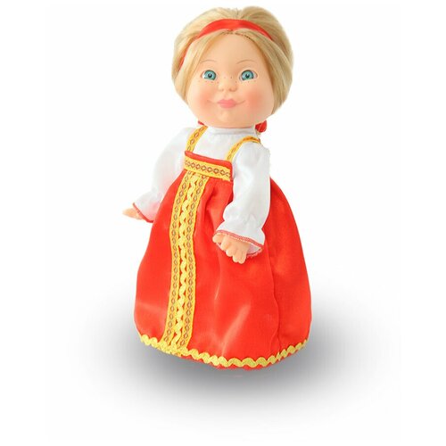 Кукла Весна Веснушка в русском костюме (девочка), 26 см, В2910 разноцветный