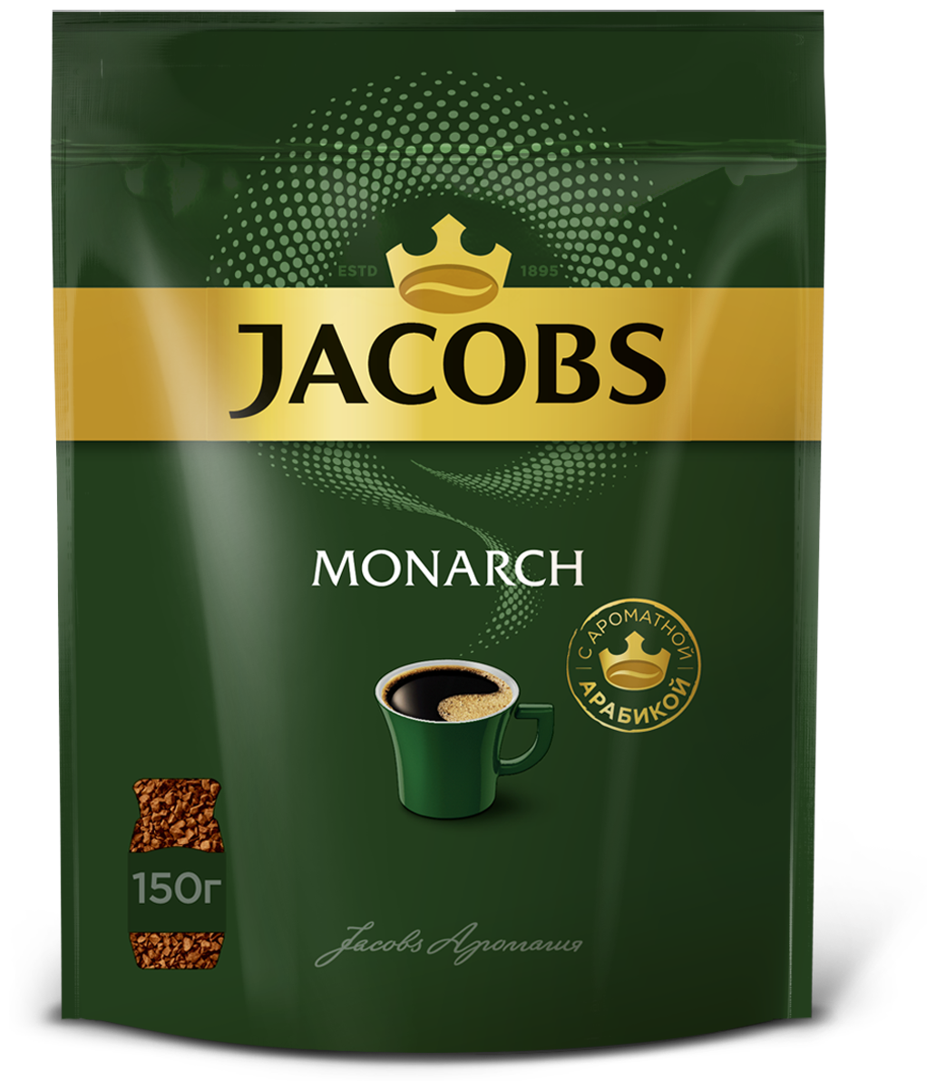 Кофе растворимый JACOBS "Monarch", комплект 30 шт., сублимированный, 150 г, мягкая упаковка, 8052013