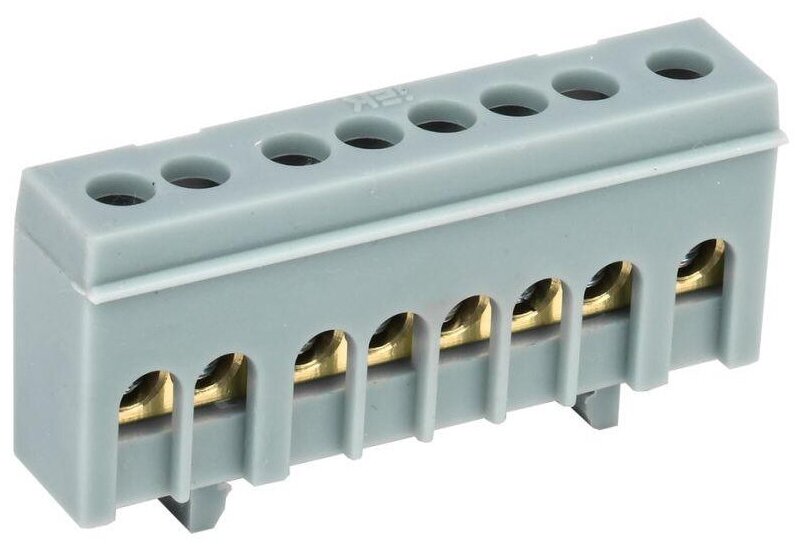 фото Шина L "фаза" в корп. изоляции на DIN-рейку ШНИ-6х9-8-К-Ср IEK YNN10-69-8KD-K02 ( 1шт. )