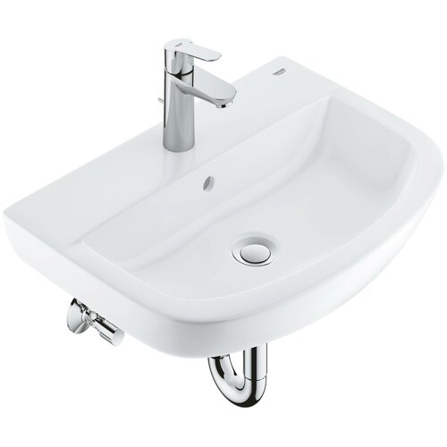 Набор для ванной: раковина 55, смеситель Start Edge и сифон, GROHE Bau Ceramic, (39471000)