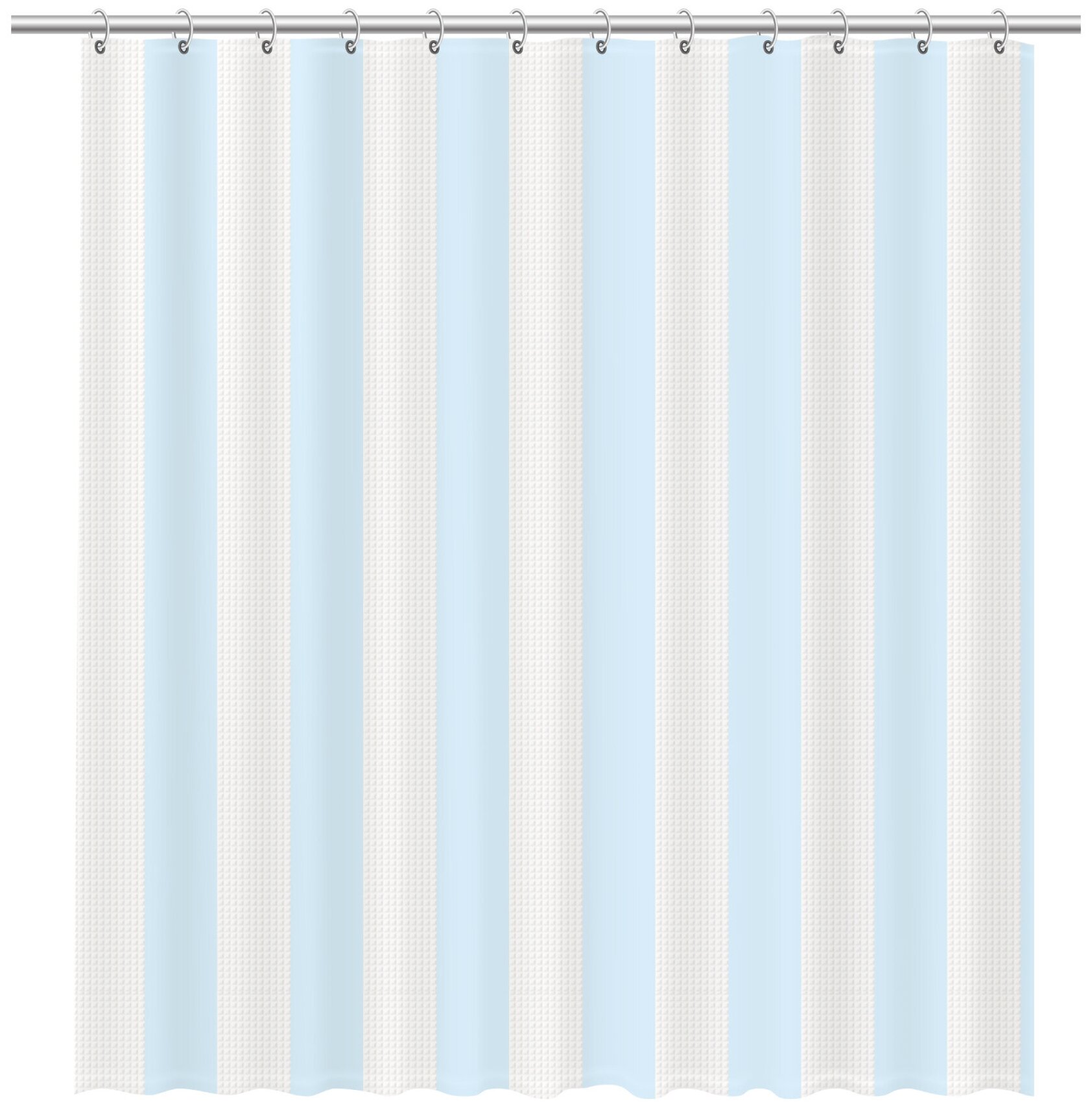 фото Шторка для ванной Fixsen Vafel голубая (FX-5020C)