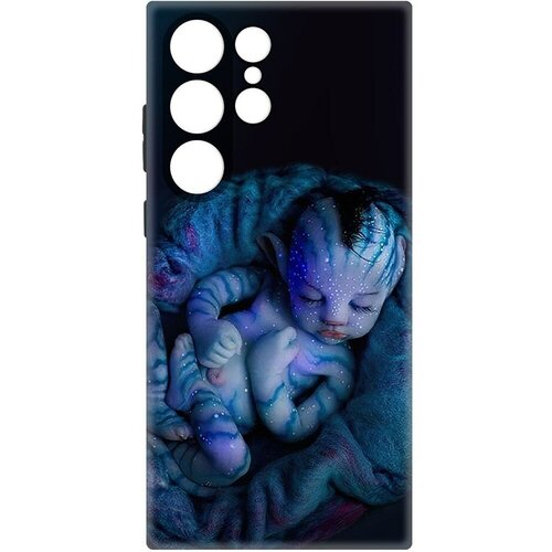 Чехол-накладка Krutoff Soft Case Аватар - Малышка для Samsung Galaxy S23 Ultra черный