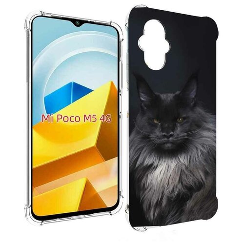 Чехол MyPads кошка мейн кун 2 для Xiaomi Poco M5 задняя-панель-накладка-бампер