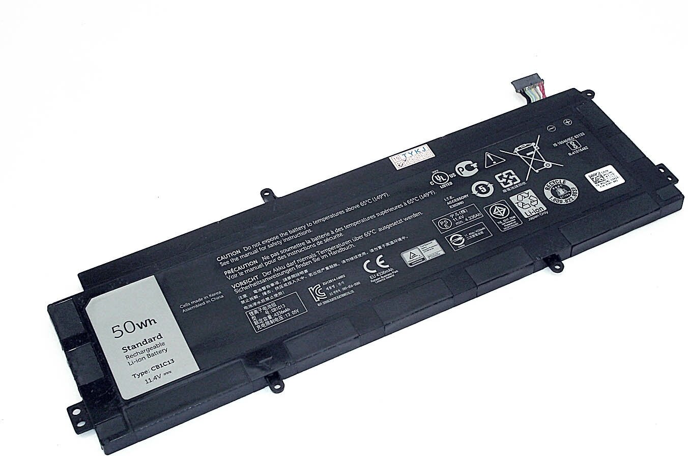 Аккумулятор CB1C13 для ноутбука Dell Chromebook 11 11.4V 50Wh (4380mAh) черный