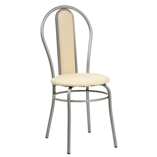 фото Стул "элегия мягкий" серебристый металлик/молочная рептилия 4071279 доляна