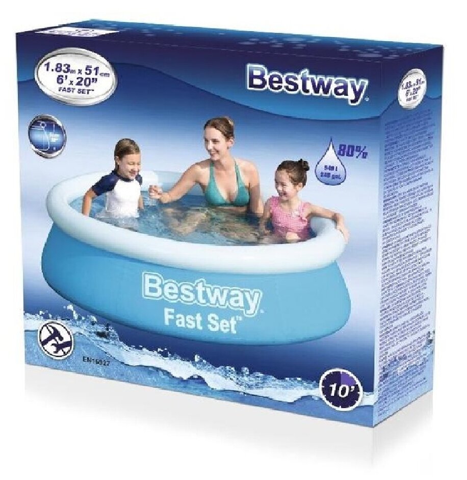 183 х 51 см Бассейн , Bestway, 57392 - фотография № 9