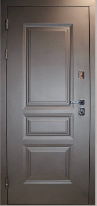Металлическая дверь винтер 100 Термо Букле графит/Арктик Белый 2050х880 левая (с терморазрывом) - фотография № 1