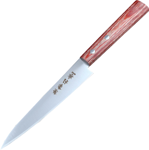Нож кухонный Kanetsune 135 мм, сталь DSR-1K6, рукоять pakka wood