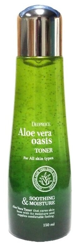 Тонер для лица с экстраком алое вера Deoproce Aloe Vera Oasis Toner, 150 мл