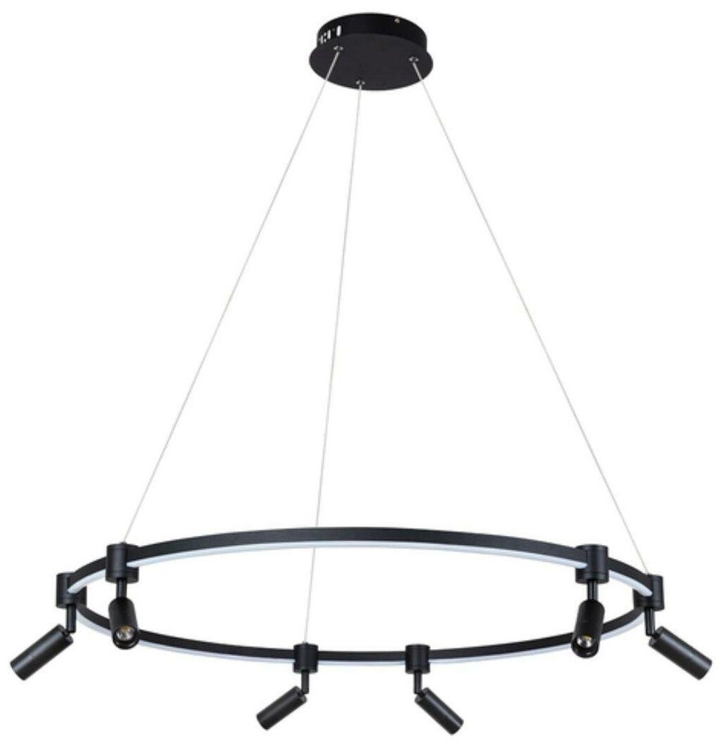 Подвесная светодиодная люстра Arte Lamp Ring A2186SP-1BK