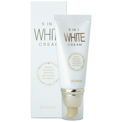 Deoproce 5 In 1 White Cream Многофункциональный отбеливающий крем для лица, 50 мл крем deoproce 5 in 1 white cream 50г