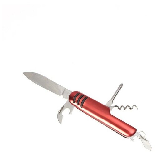 складной мини нож с отверткой Нож швейцарский Мастер К Нейт, 5в1, красный