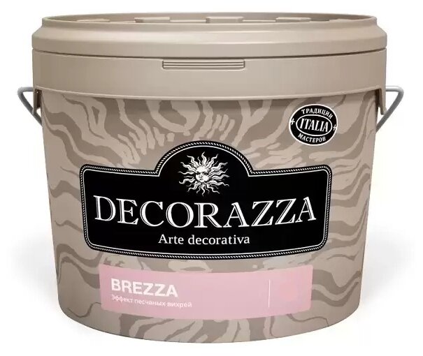 Декоративная штукатурка с эффектом песчаных вихрей Decorazza Brezza / Брицца (1л) Argento BR-001