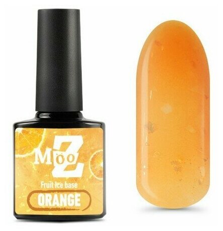 Гель лак для ногтей MOOZ Fruit Ice шеллак для маникюра, плотный, base Orange, 9 мл