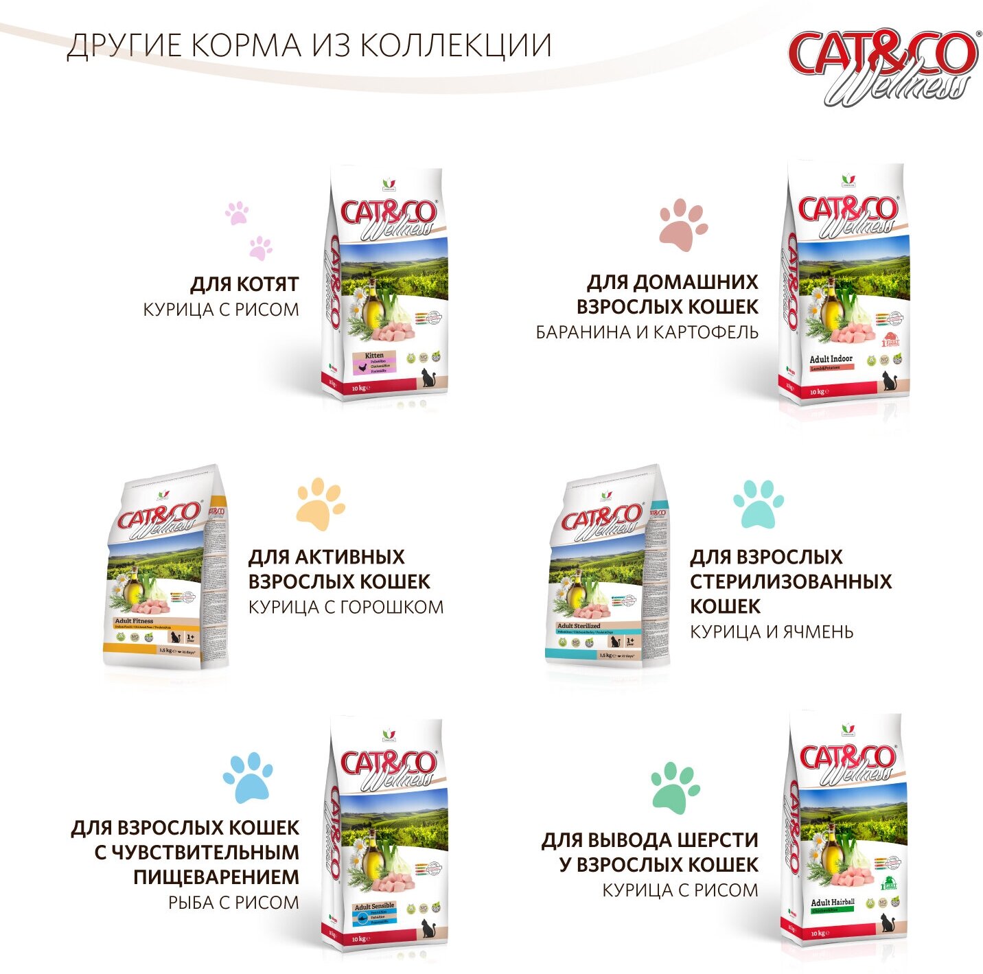 Wellness Cat&Co Adult Sterilized корм для взрослых стерилизованных кошек (Рыба и рис, 10 кг.) - фото №3