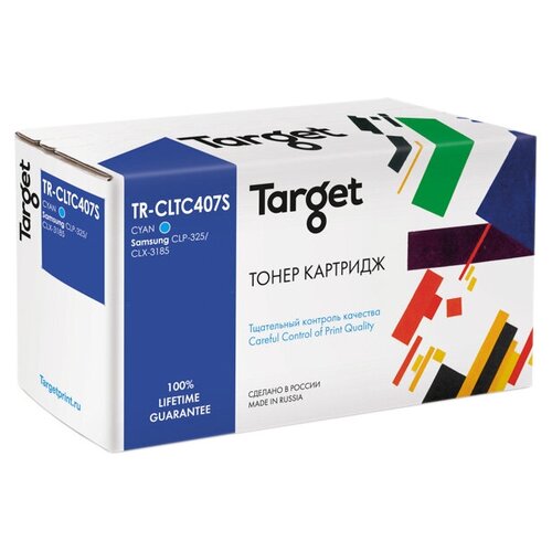 Картридж Target TR-CLTC407S, 1000 стр, голубой картридж target tr 106r01631c 1000 стр голубой