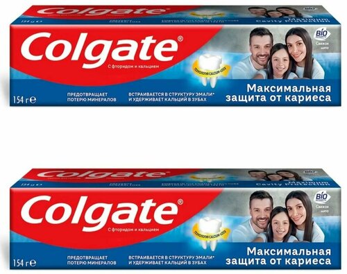 Colgate Зубная паста Защита от кариеса Свежая мята, 100 мл, 2 шт