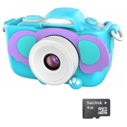Фотоаппарат Clever Toys Elephant, голубой/фиолетовый
