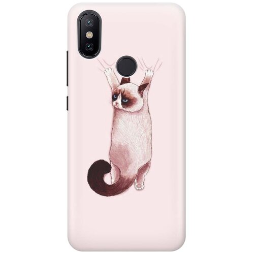 фото Cиликоновый чехол на xiaomi mi 6x / mi a2 / сяоми ми 6х / ми а2 с принтом "недовольный кот" gosso