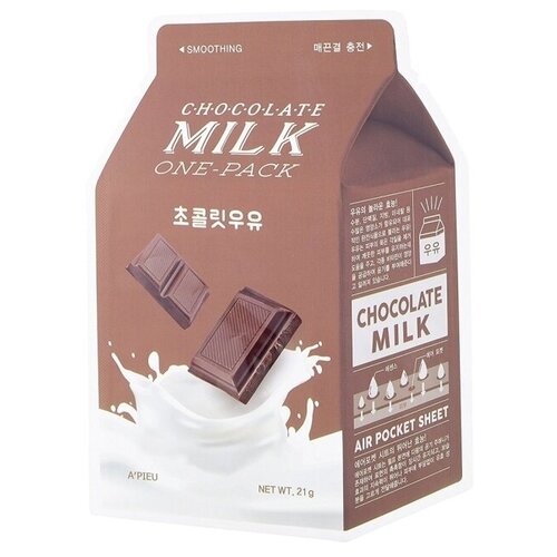 фото A'pieu маска тканевая с молочными протеинами и экстрактом какао chocolate milk one-pack, 21 г