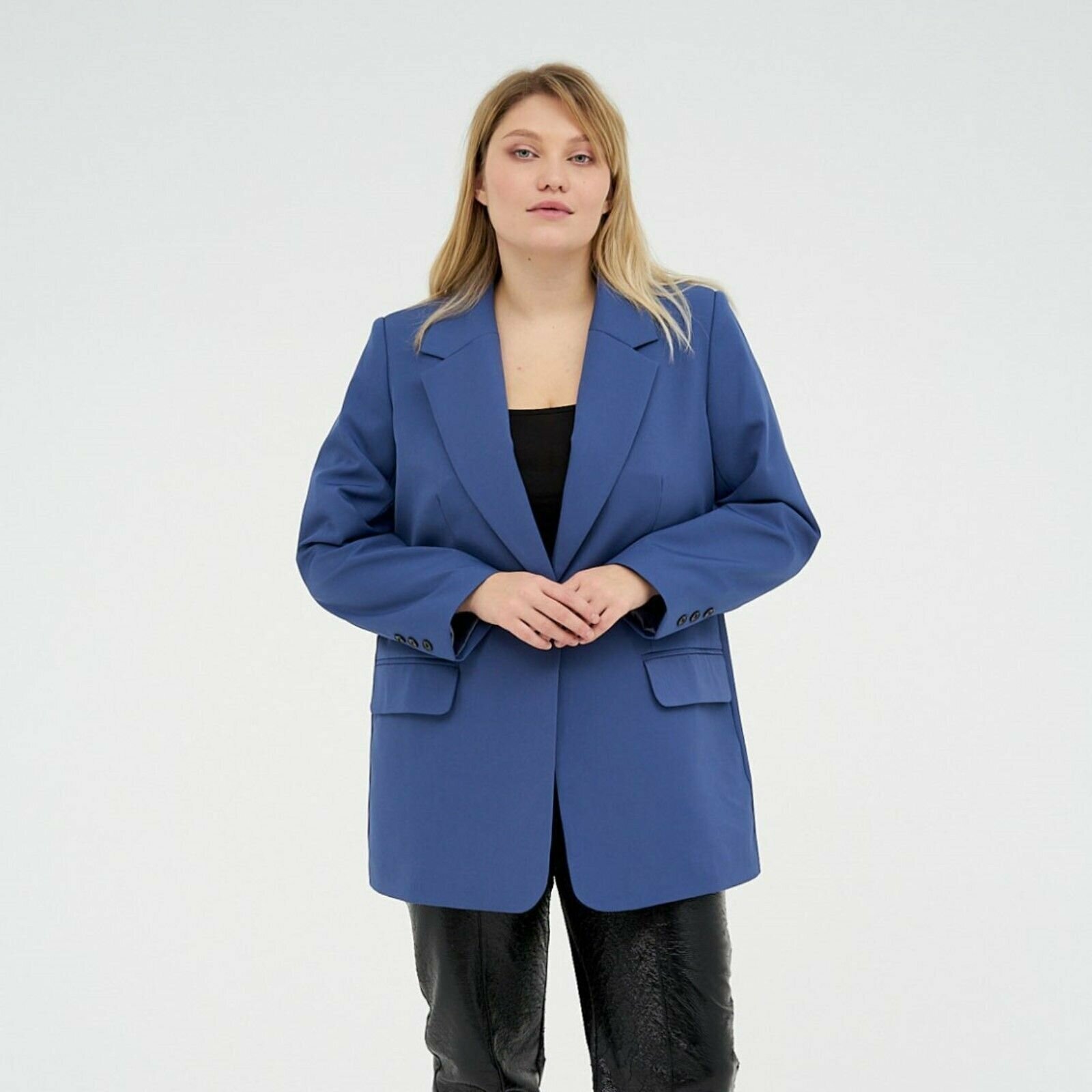 Пиджак MIST, силуэт свободный, размер 60, синий - фотография № 1