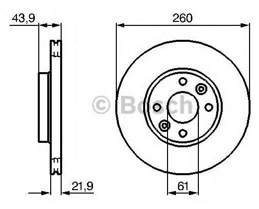 Bosch диск тормозной пер 0986479103, (1шт)