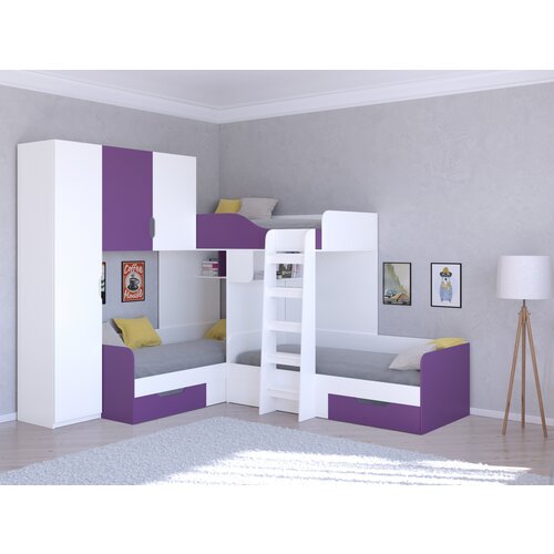 фиолетовый, белый