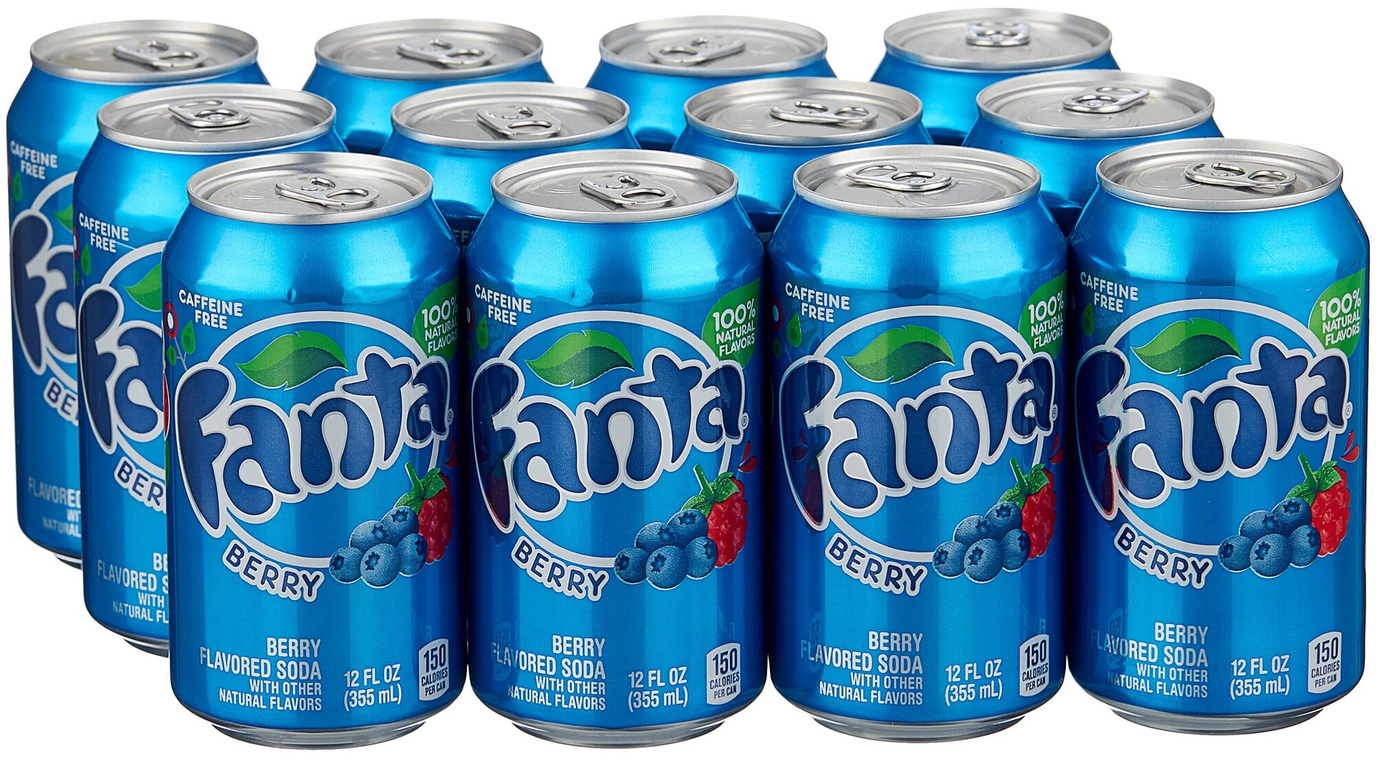 Газированный напиток Fanta Berry, США, 0.355 л, 12 шт.