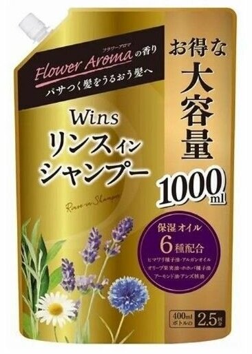 Nihon Detergent Шампунь 2 в 1 с кондиционером (цветочный аромат) 