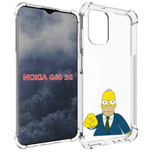 Чехол MyPads гомер-злой для Nokia G60 5G задняя-панель-накладка-бампер