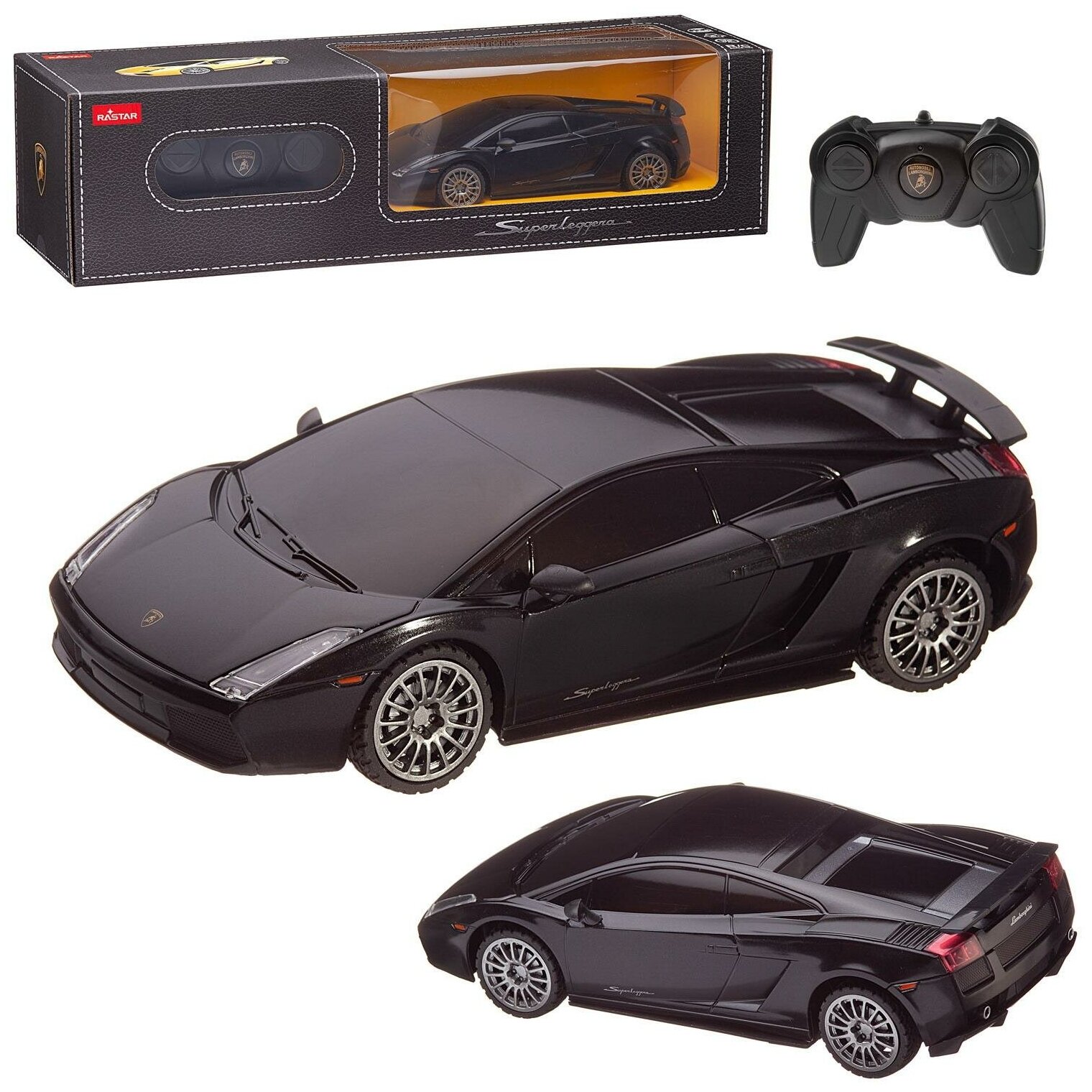 Машина р у 1:24 Lamborghini, цвет черный 26300B